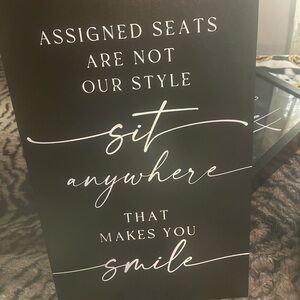 Black and White Decorative Sign